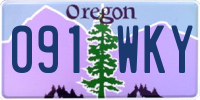 OR license plate 091WKY