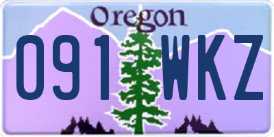 OR license plate 091WKZ