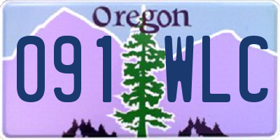 OR license plate 091WLC