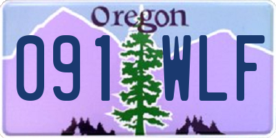 OR license plate 091WLF
