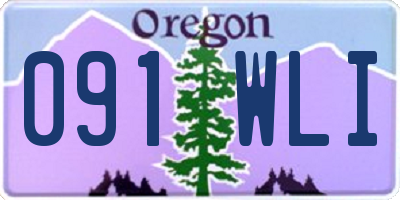 OR license plate 091WLI