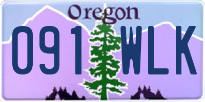 OR license plate 091WLK