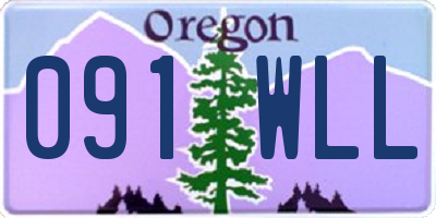 OR license plate 091WLL