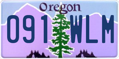 OR license plate 091WLM