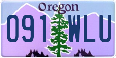OR license plate 091WLU