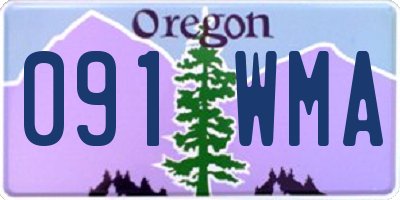 OR license plate 091WMA