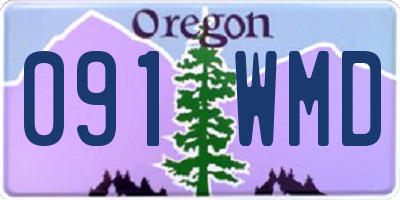 OR license plate 091WMD