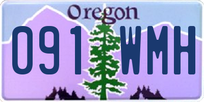 OR license plate 091WMH
