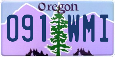 OR license plate 091WMI