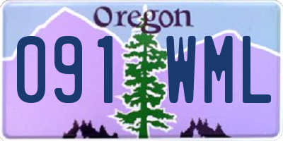 OR license plate 091WML