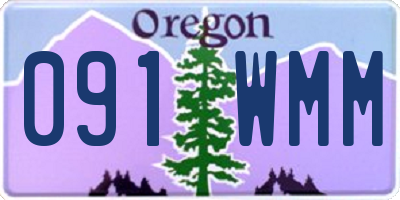 OR license plate 091WMM