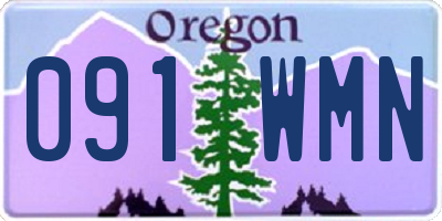 OR license plate 091WMN