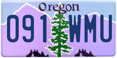 OR license plate 091WMU