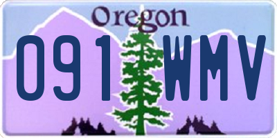 OR license plate 091WMV
