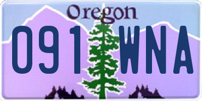 OR license plate 091WNA