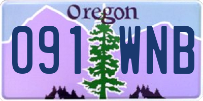 OR license plate 091WNB