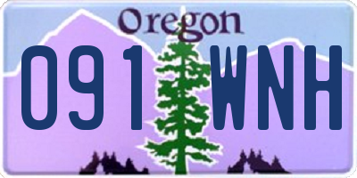 OR license plate 091WNH