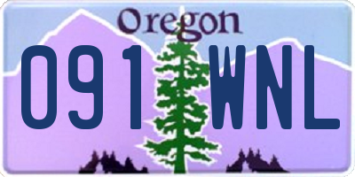 OR license plate 091WNL