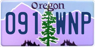 OR license plate 091WNP