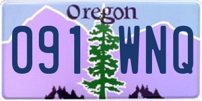 OR license plate 091WNQ