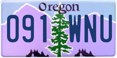 OR license plate 091WNU