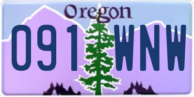 OR license plate 091WNW