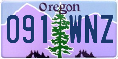 OR license plate 091WNZ