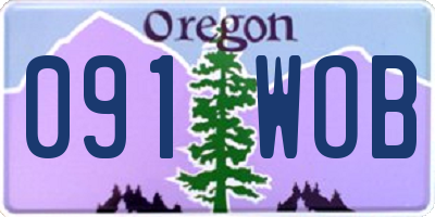OR license plate 091WOB