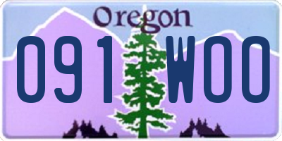 OR license plate 091WOO