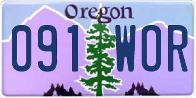 OR license plate 091WOR