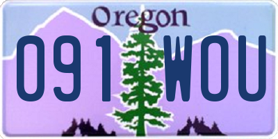 OR license plate 091WOU