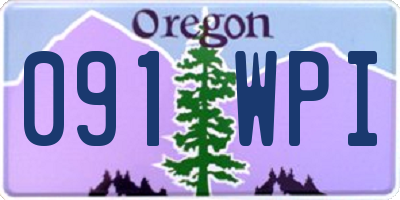 OR license plate 091WPI