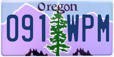 OR license plate 091WPM