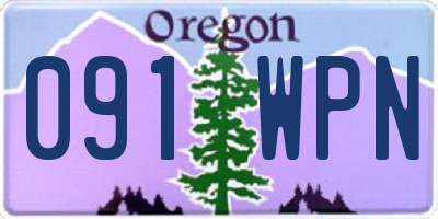OR license plate 091WPN