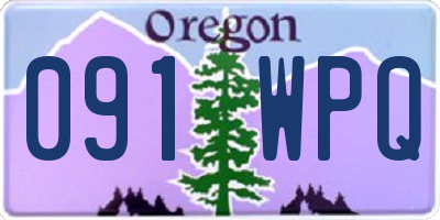OR license plate 091WPQ