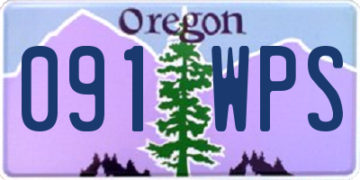 OR license plate 091WPS