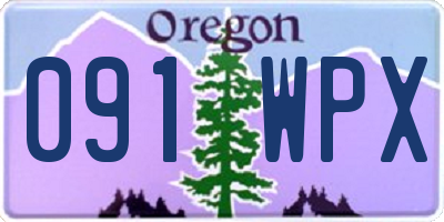 OR license plate 091WPX
