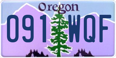 OR license plate 091WQF