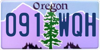 OR license plate 091WQH