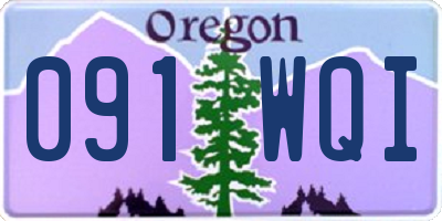 OR license plate 091WQI