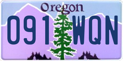OR license plate 091WQN