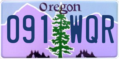OR license plate 091WQR
