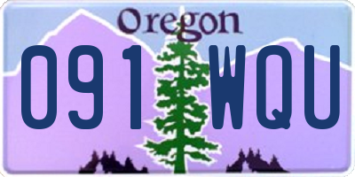 OR license plate 091WQU
