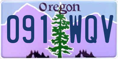 OR license plate 091WQV