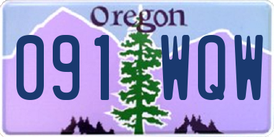 OR license plate 091WQW