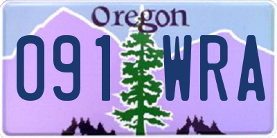 OR license plate 091WRA