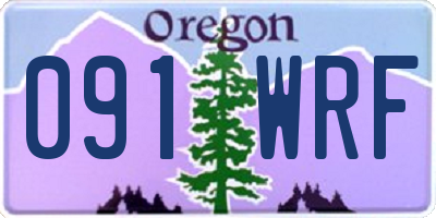 OR license plate 091WRF
