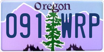 OR license plate 091WRP