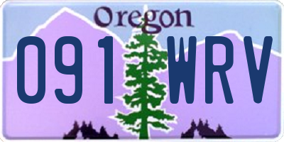 OR license plate 091WRV
