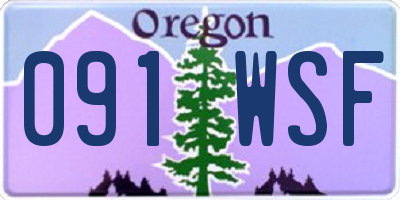 OR license plate 091WSF